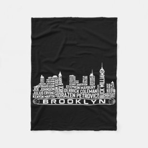 Brooklyn Basketball Team Fleece Blanket