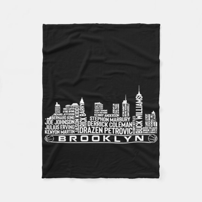 Brooklyn Basketball Team  Fleece Blanket (Front)
