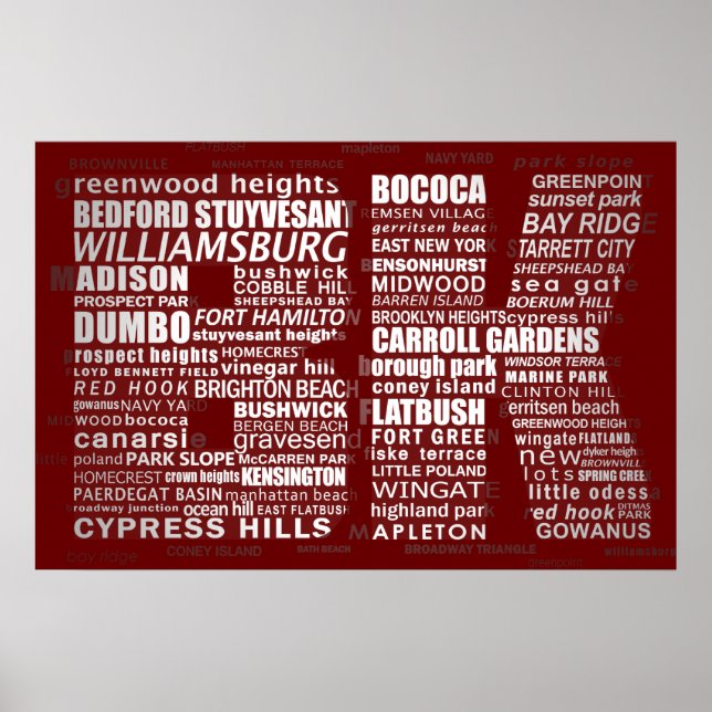 Brooklyn BK NYC Poster Print (Front)