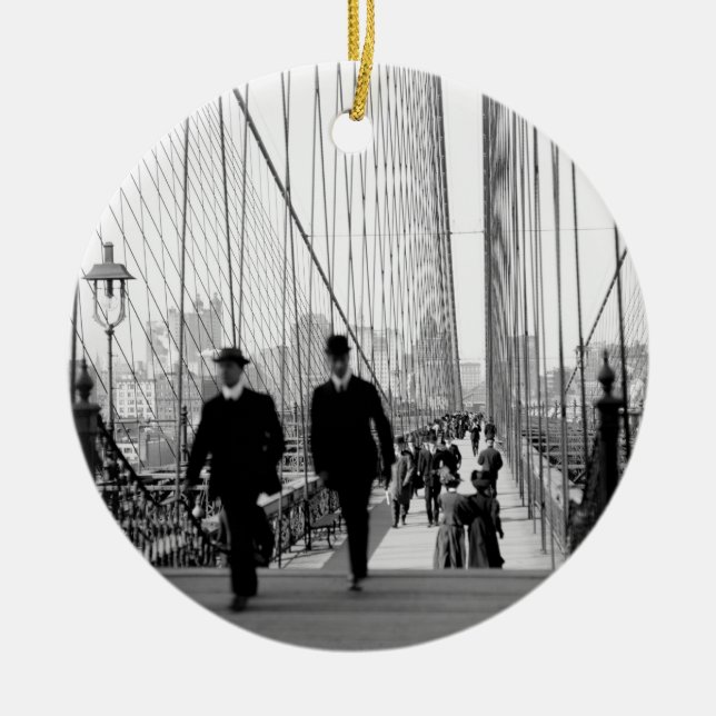 Brooklyn Bridge 1905 Ornament (Front)