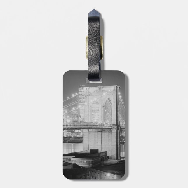 Brooklyn Bridge, 1982 Luggage Tag (Back Vertical)