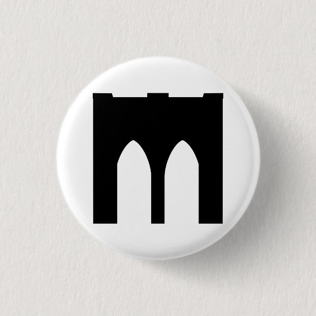 Brooklyn Bridge 1 Inch Round Button (Front)