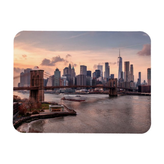 Brooklyn Bridge and Lower Manhattan Magnet (Horizontal)