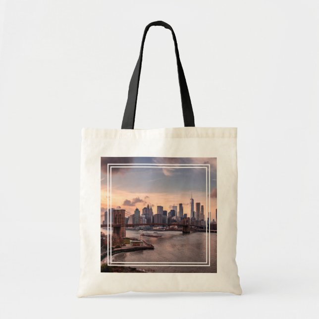 Brooklyn Bridge and Lower Manhattan Tote Bag (Front)
