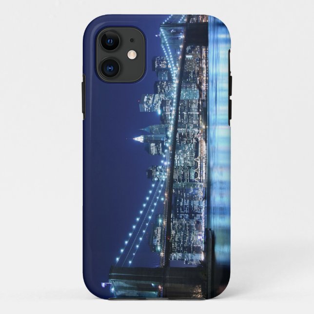 Brooklyn Bridge and Manhattan Skyline At Night Case-Mate iPhone Case (Back)