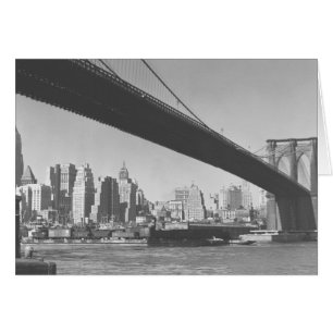 Brooklyn bridge and Manhattan skyline New York