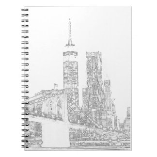 Brooklyn Bridge and Manhattan Skyline Notebook