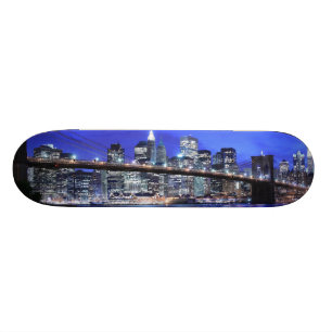 Brooklyn Bridge and Manhattan Skyline Skateboard