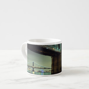 Brooklyn Bridge at night  Manhattan Bridge Espresso Cup