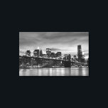 Brooklyn Bridge At Night, New York City Canvas Print<br><div class="desc">Brooklyn Bridge and Manhattan Skyline At Night,  New York City</div>