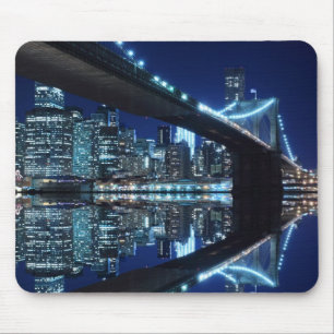 Brooklyn Bridge at Night, New York City Mouse Pad