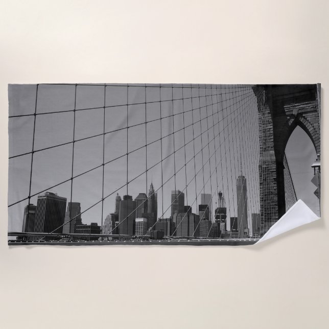 Brooklyn bridge beach towel (Front)