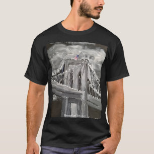 Brooklyn Bridge, Black-white T-Shirt