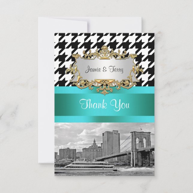 Brooklyn Bridge Blk Wht Houndstooth 2 Merci (Devant)