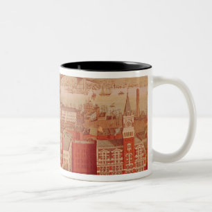 Brooklyn Bridge, c.1883 Two-Tone Coffee Mug