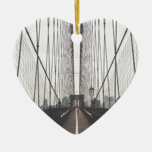 brooklyn bridge ceramic ornament