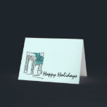 Brooklyn Bridge Christmas Hanukkah NYC Holiday<br><div class="desc">Cards feature an original marker illustration of a New York City landmark, the Brooklyn Bridge, "dressed up" for the holiday season. Perfect for Hanukkah or Christmas! This Chanukah illustration is also available on other products. Don't see what you're looking for? Need help with customization? Contact Rebecca to have something designed...</div>