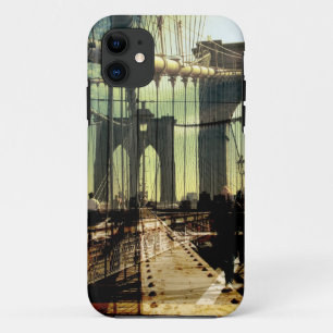 brooklyn bridge collage, NYC iPhone 11 Case