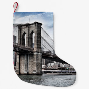 BROOKLYN BRIDGE DURING DAYTIME SMALL CHRISTMAS STOCKING