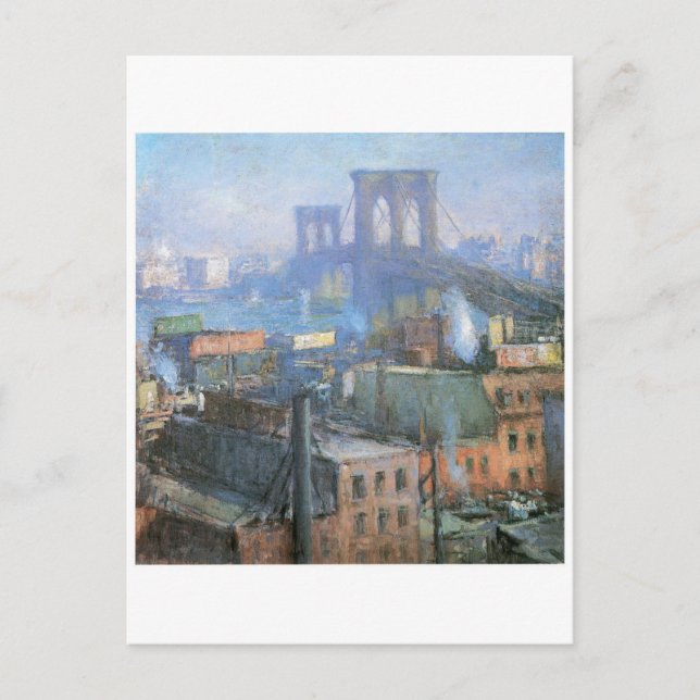 Brooklyn Bridge, East River, circa 1916 Postcard (Front)