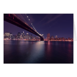 Brooklyn Bridge, Manhattan Skyline, City Lights