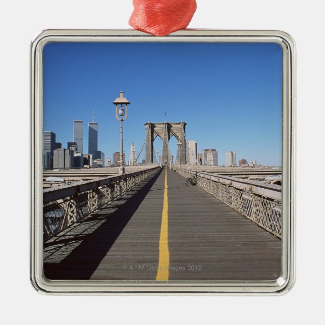Brooklyn Bridge Metal Ornament (Front)