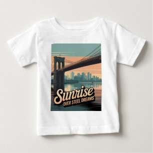 Brooklyn Bridge Morning Walk Baby T-Shirt
