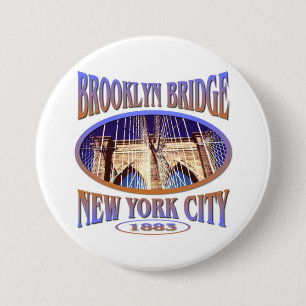 Brooklyn Bridge New York 3 Inch Round Button
