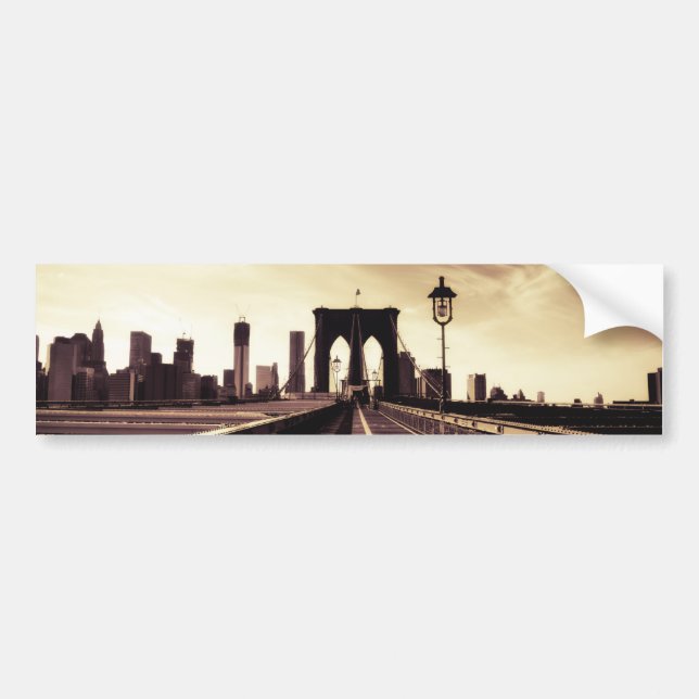 Brooklyn Bridge - New York City Bumper Sticker (Front)