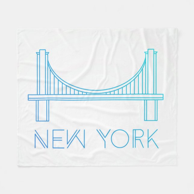 Brooklyn Bridge | New York City Fleece Blanket (Front (Horizontal))