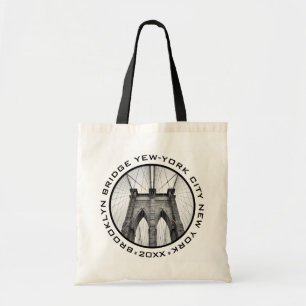 Brooklyn Bridge New-York City Landmark Custom Text Tote Bag