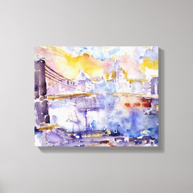 Brooklyn Bridge (New York City Landscape) Canvas Print (Front)