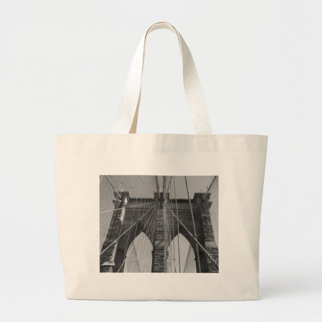 Brooklyn Bridge New York City Large Tote Bag (Front)