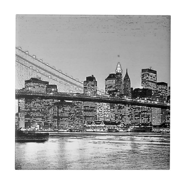 Brooklyn Bridge New York City Tile (Front)