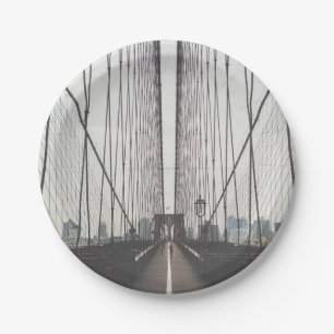 Brooklyn Bridge, New York Paper Plate