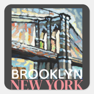 Brooklyn Bridge New York Square Sticker