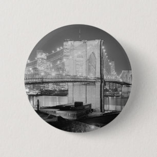 Brooklyn Bridge New York USA 2 Inch Round Button