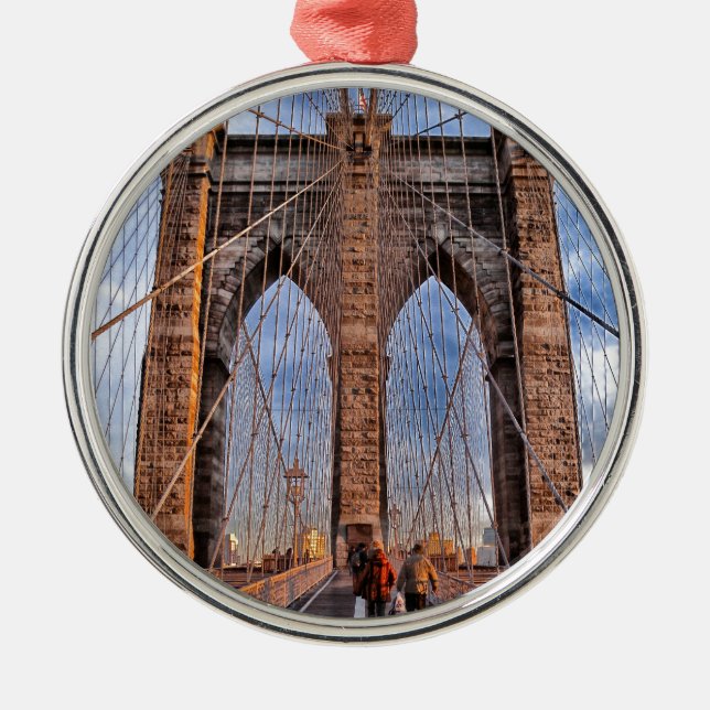 Brooklyn Bridge New York USA Metal Ornament (Front)