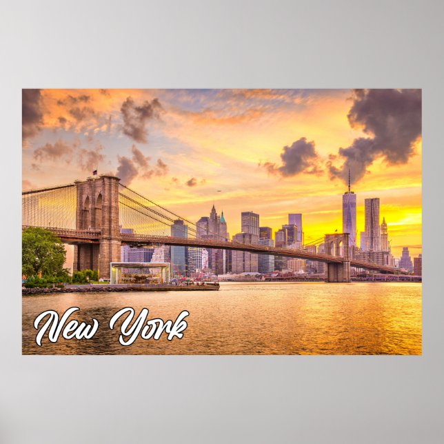 Brooklyn Bridge, New York, USA Poster (Front)