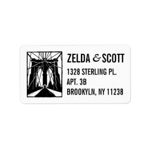 Brooklyn Bridge NY Address Labels