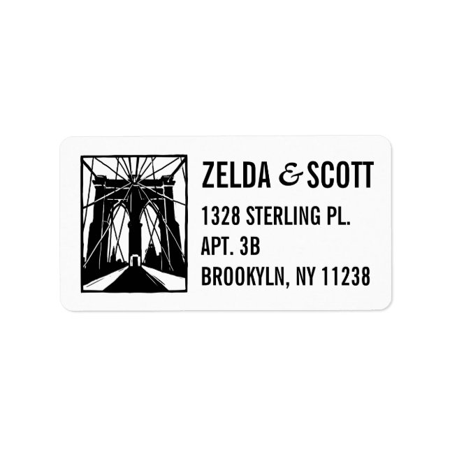 Brooklyn Bridge NY Address Labels (Front)