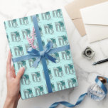 Brooklyn Bridge NYC Blue Christmas Hanukkah Wrapping Paper<br><div class="desc">Gift tags feature an original marker illustration of the Brooklyn Bridge "dressed up" for the holiday season.

This illustration is also available on other products. Don't see what you're looking for? Need help with customization? Contact Rebecca to have something designed just for you.</div>