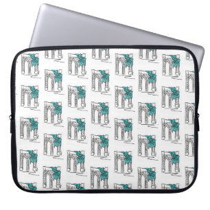 Brooklyn Bridge NYC Holiday Christmas Hanukkah Bow Laptop Sleeve