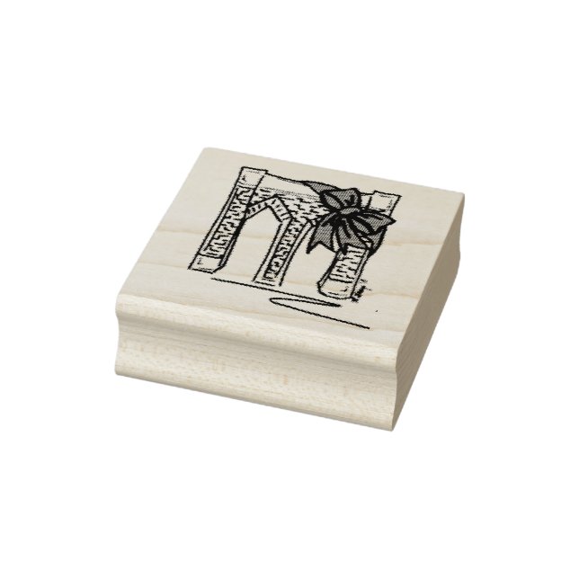 Brooklyn Bridge NYC New York Hanukkah Christmas Rubber Stamp (Stamp)