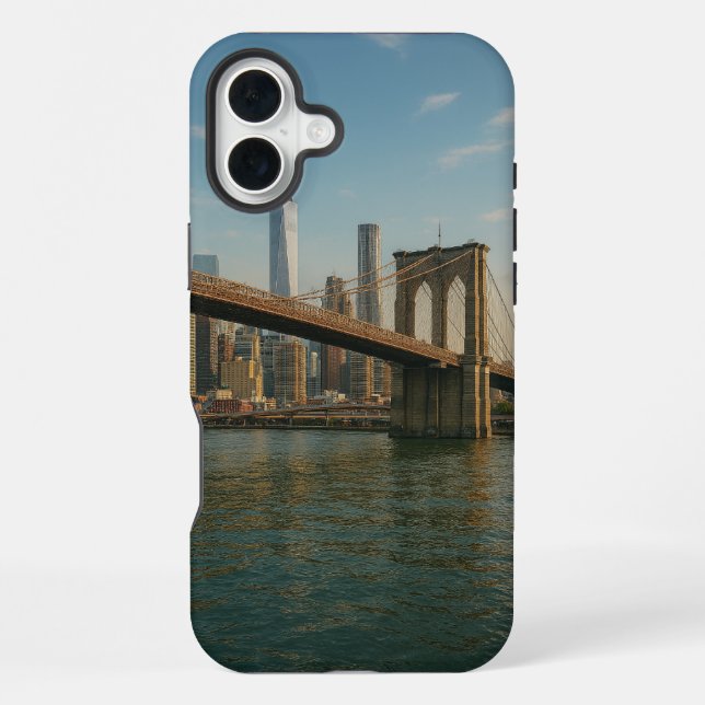 Brooklyn Bridge & NYC Skyline  iPhone Case (Back)