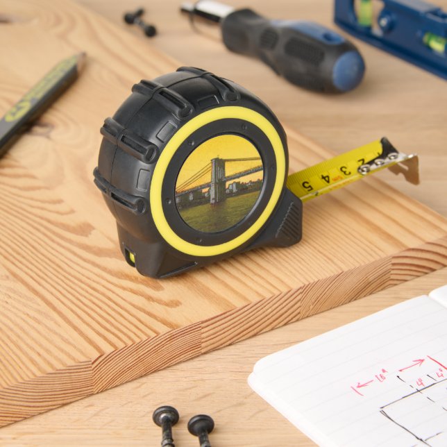 Brooklyn Bridge NYC Yellow Tape Measure 1 (Woodwork)