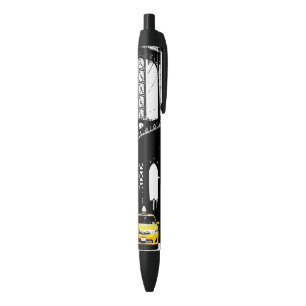 Brooklyn Bridge Nyc Yellow Taxi Template New York Black Ink Pen