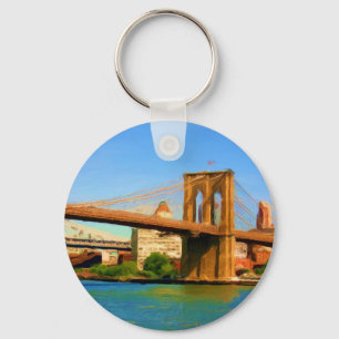 Brooklyn Bridge Painting Keychain