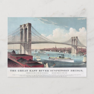 Brooklyn Bridge painting Postcard