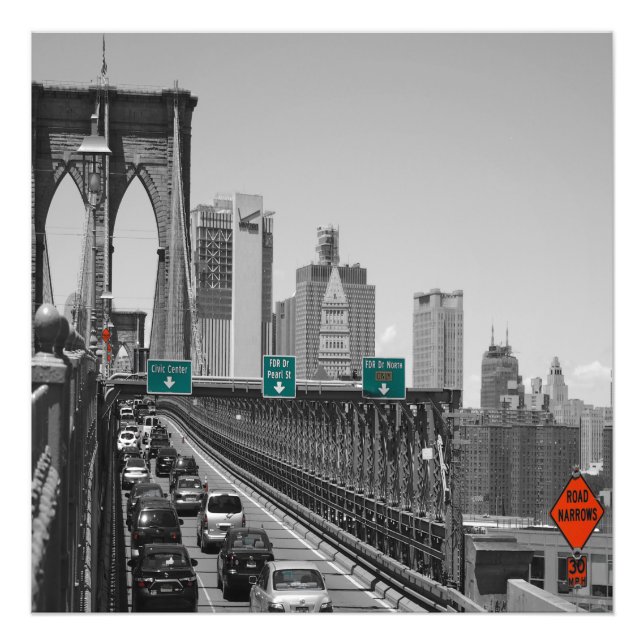 Brooklyn bridge photo print (Front)